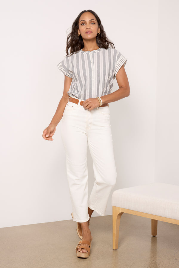 Everve Addison Stripe Mix Shirt Stripe