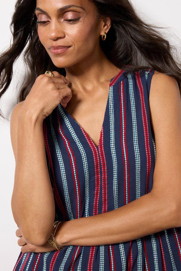 Everve Addison Tiered Dress Nocturnalembroidered