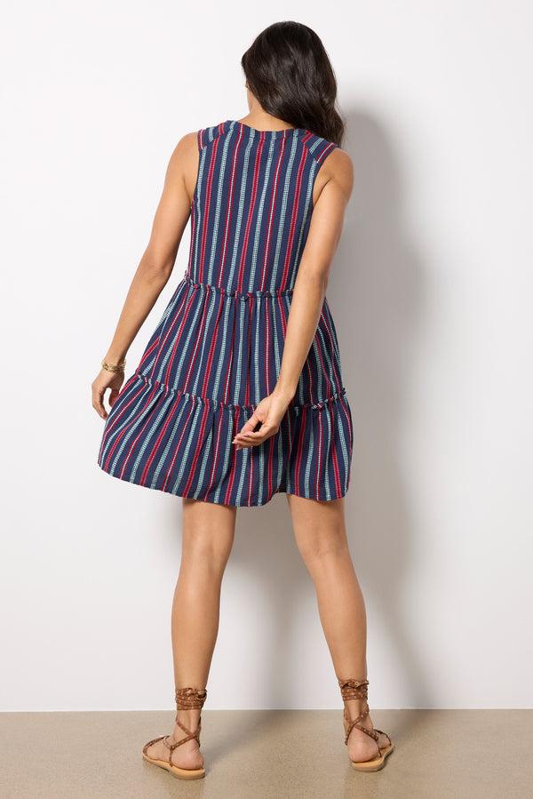 Everve Addison Tiered Dress Nocturnalembroidered