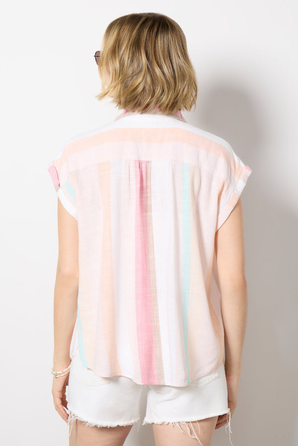 Everve Adrianne Top Carnationmultistripe