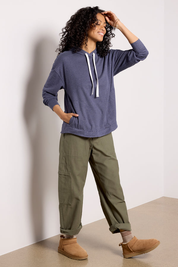 Everve Alana Brushed Hoodie Darkstripe