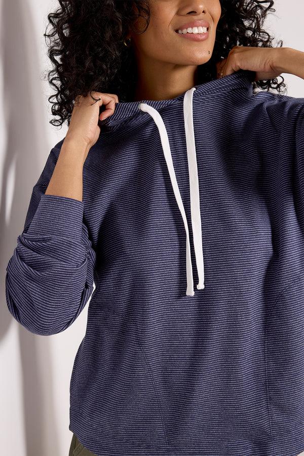 Everve Alana Brushed Hoodie Darkstripe
