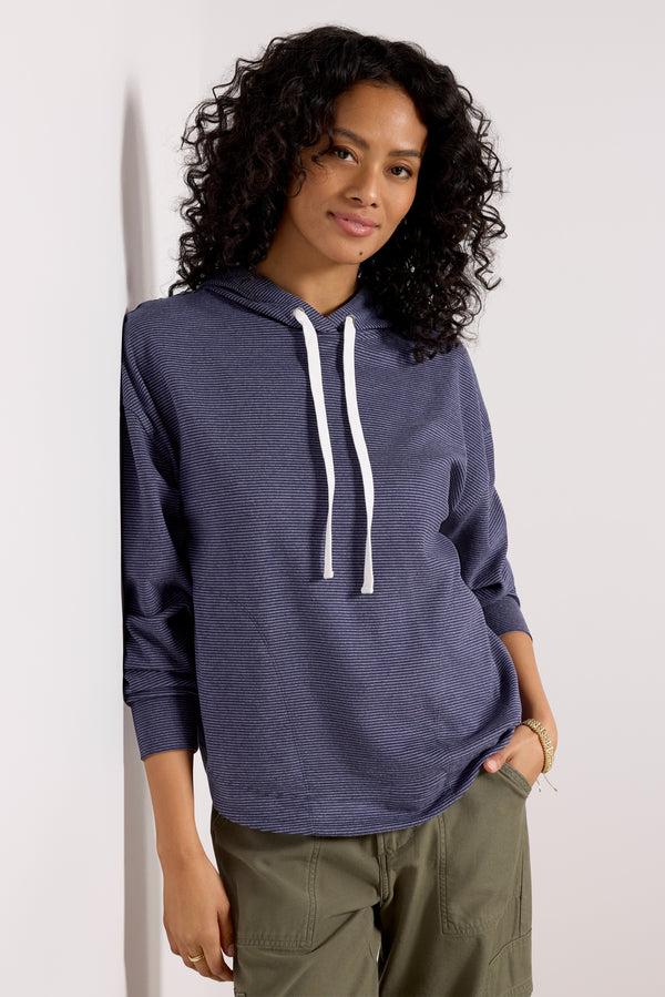 everve Alana Brushed Hoodie Darkstripe
