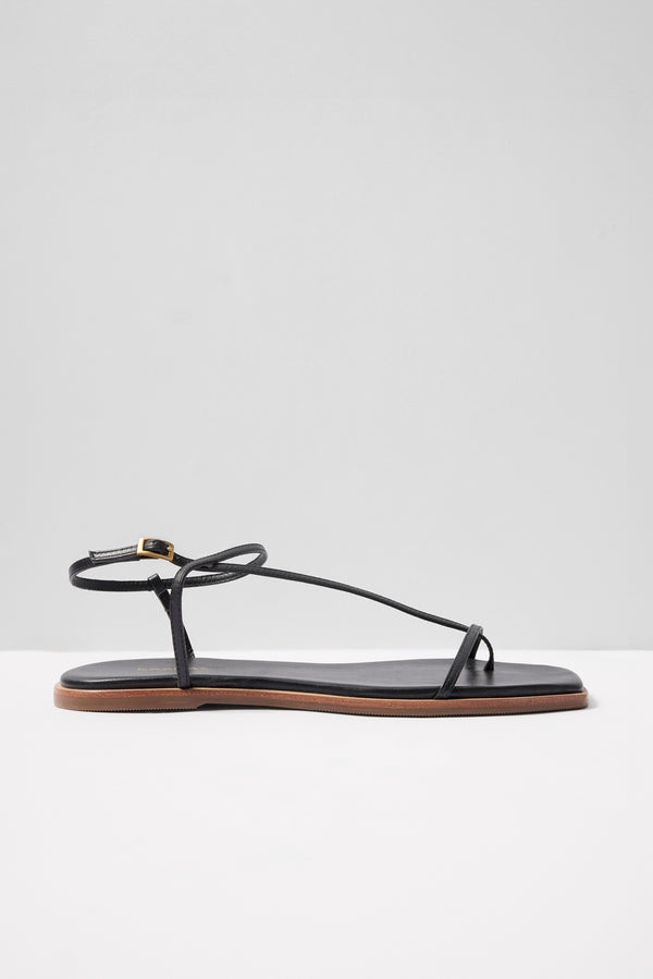Everve Alayta Square Toe Sandal Black