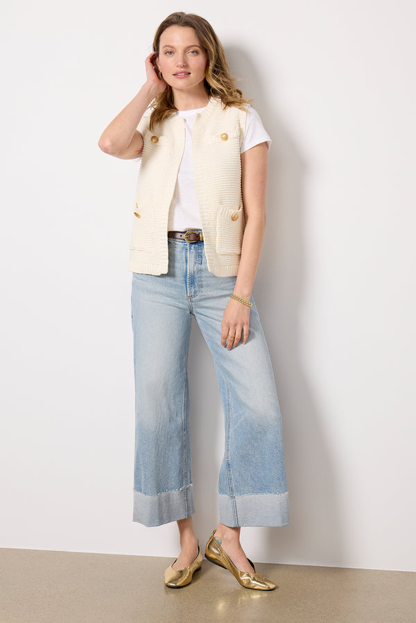 Everve Albaney Lady Like Vest Ivorymelange