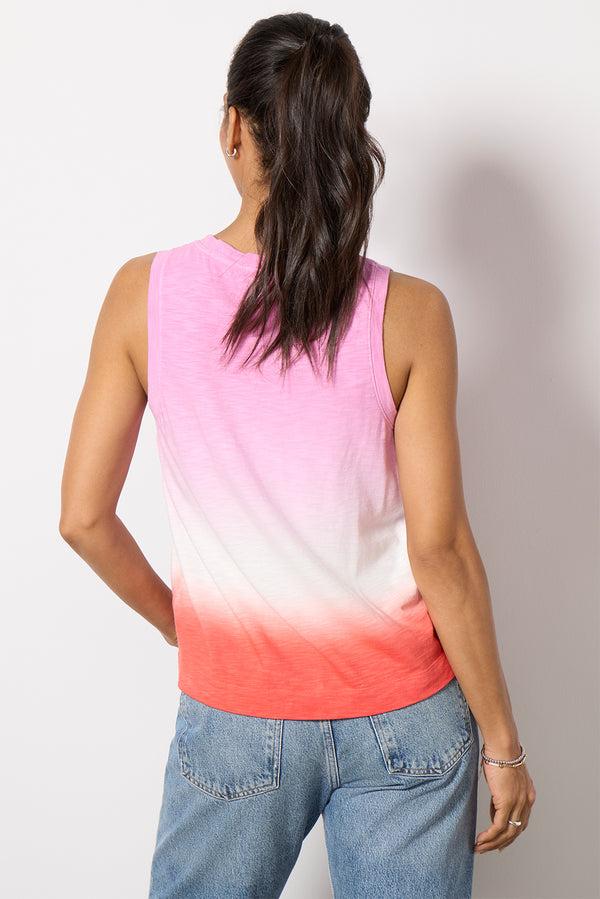 Everve Alicia Tie Dye Tank Pink/Red