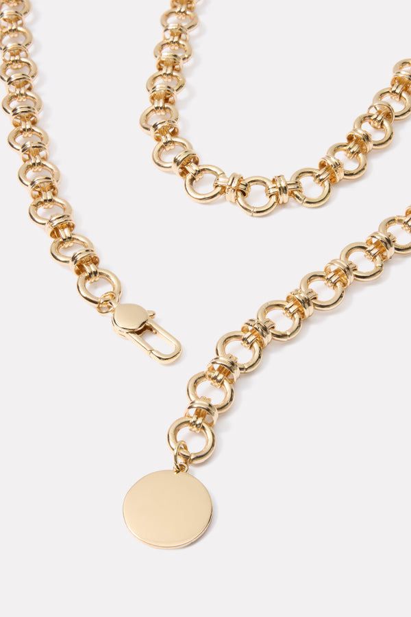 Everve Alisha Chain Belt Gold