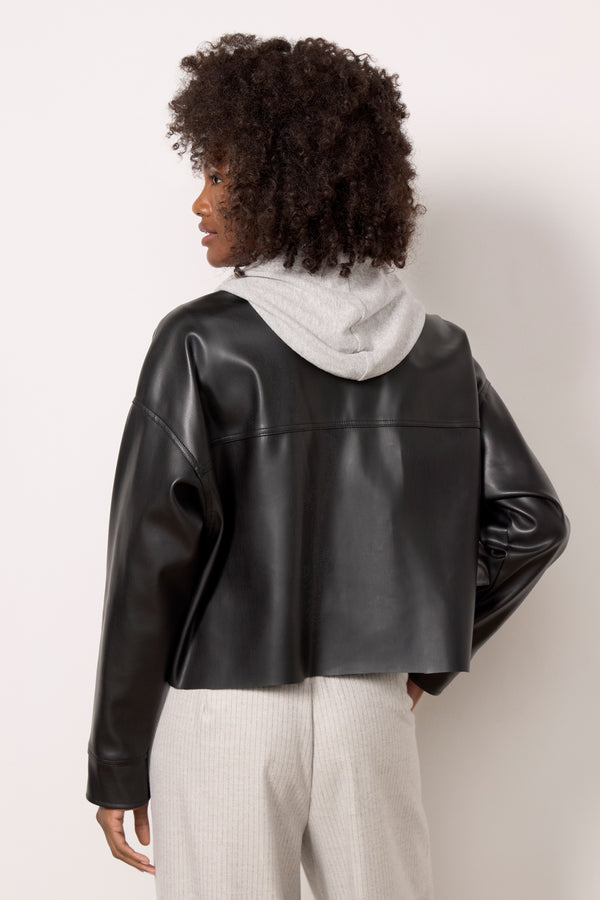 Everve All Day Faux Leather Jacket Black