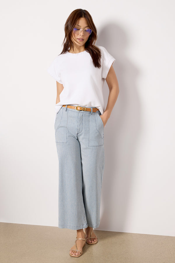 Everve Alli Muscle Sweatshirt White