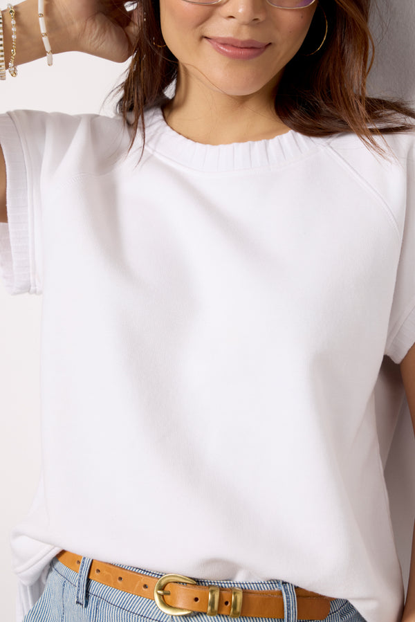 Everve Alli Muscle Sweatshirt White