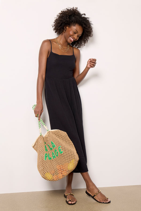 everve Allora Midi Dress Black