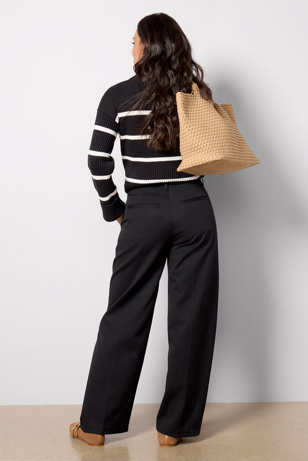 Everve Alya Polished Trouser Black