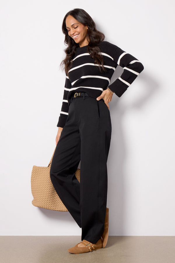 everve Alya Polished Trouser Black