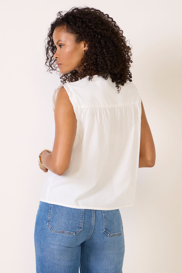 Everve Alyssa Sleeveless Shirt White