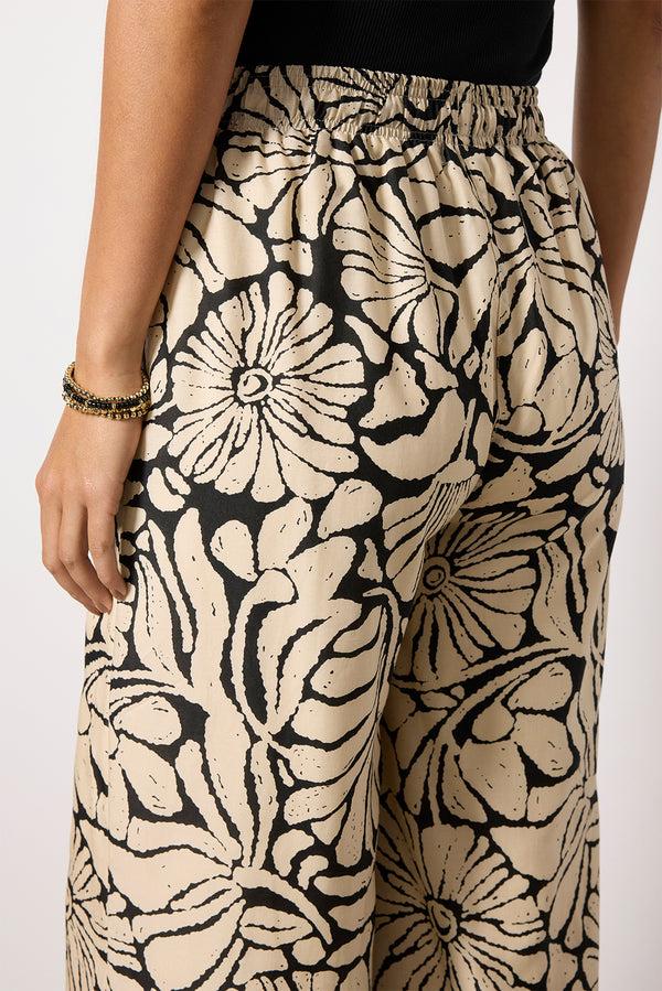 Everve Amelia Printed Pant Natural