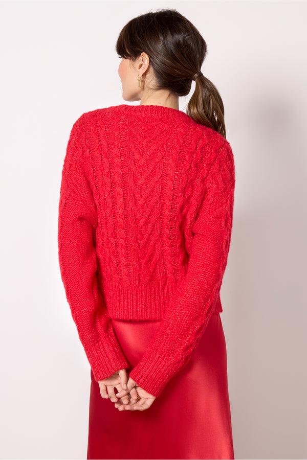 Everve Amelie Sweater Scarlet