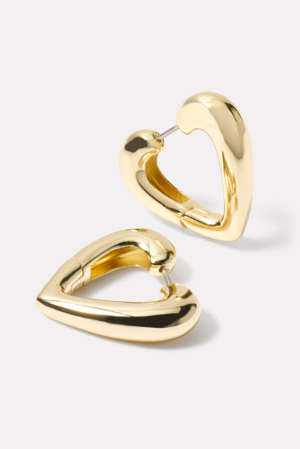 everve Amour Heart Hoops Gold