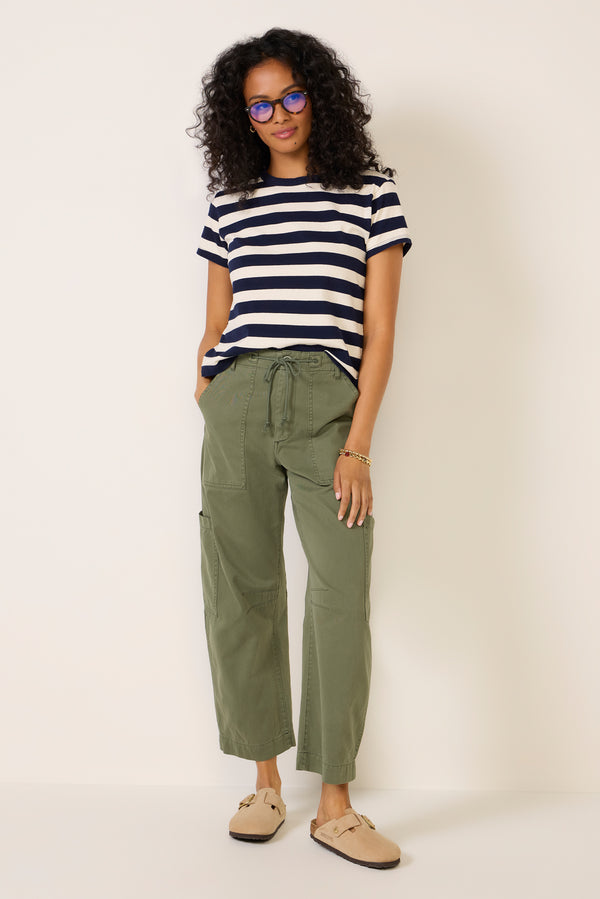Everve Anais Stripe Tee Navy