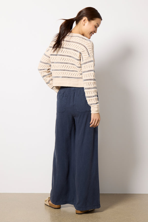 Everve Angie Palazzo Pant Navy