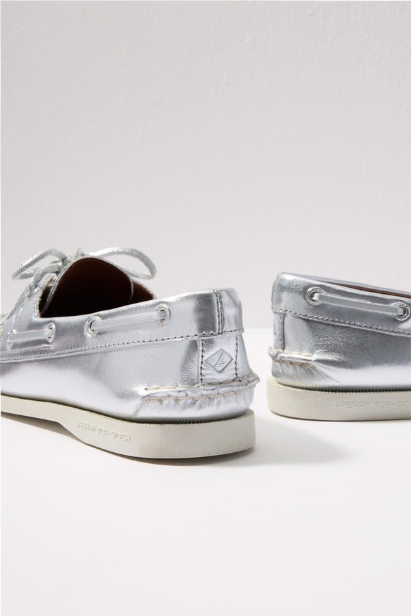 Everve AO 2 Eye Boat Shoe Silver