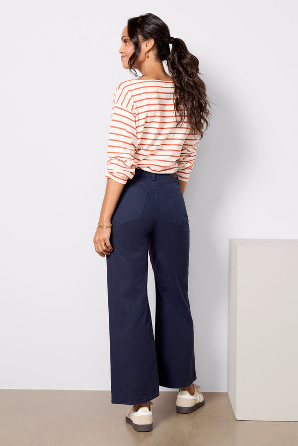 Everve Ari W/ Waistband Tie Navy