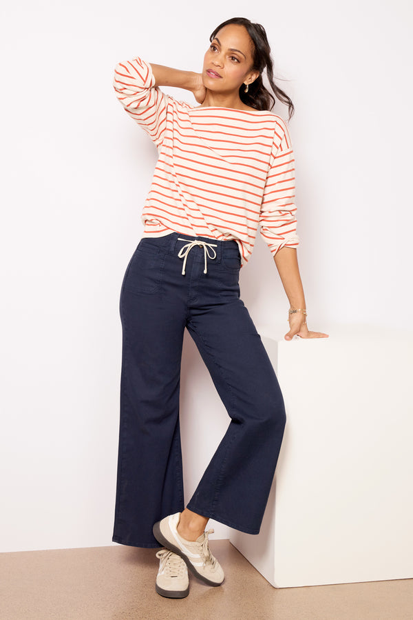 everve Ari W/ Waistband Tie Navy