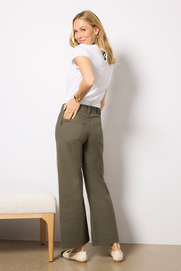 Everve Ari W/ Waistband Tie Vintageforestgreen