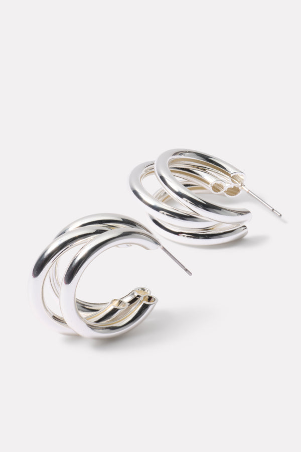everve Arianna Triple Hoop Silver