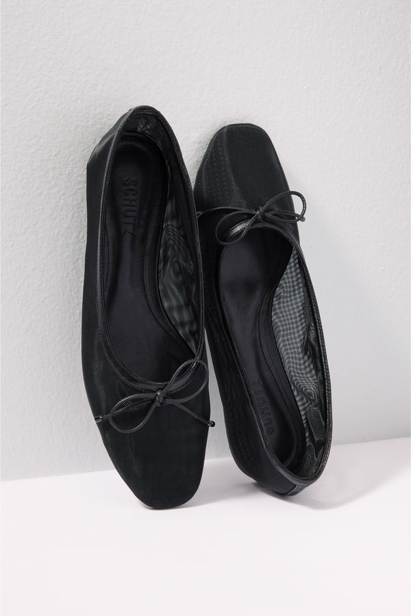 everve Arissa Mesh Ballet Flat Black