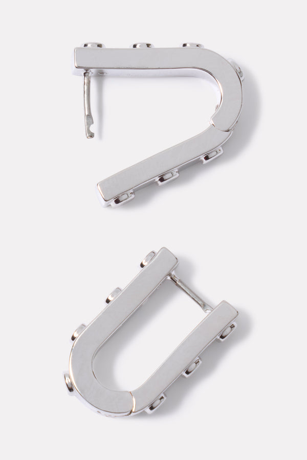 Everve Asher Link Hoops Silver