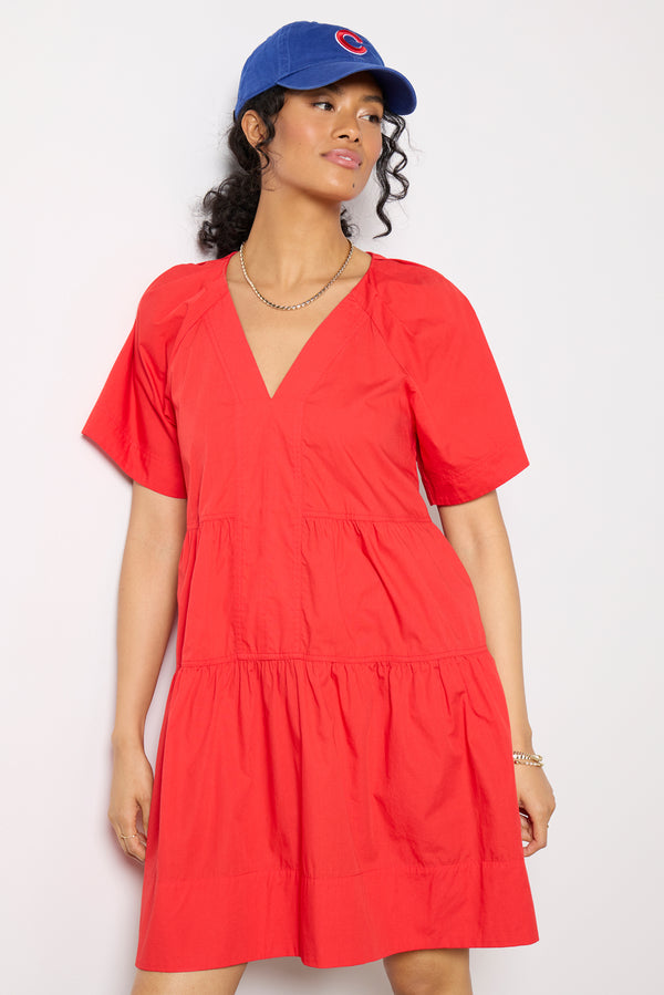 Everve Ashlyn Shift Dress Red