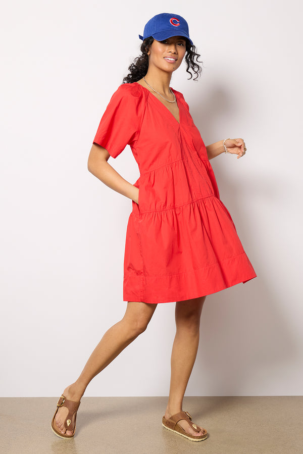 everve Ashlyn Shift Dress Red