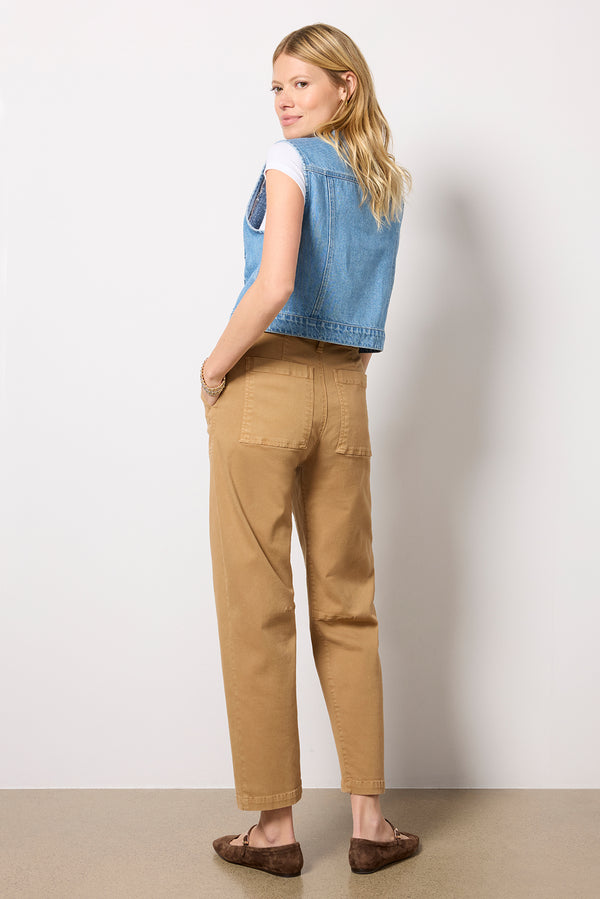 Everve Ashton Utility Barrel Pant Britishkhaki