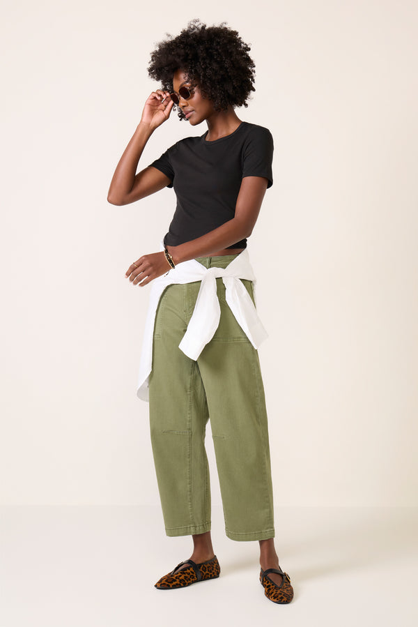 everve Ashton Utility Barrel Pant Olive