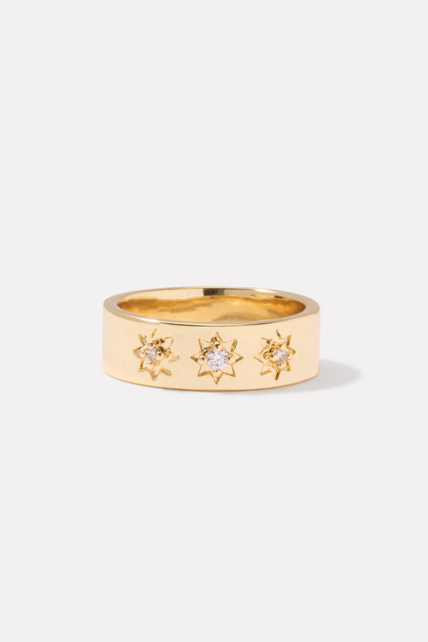 Everve Attwell Flat Edge Ring Gold