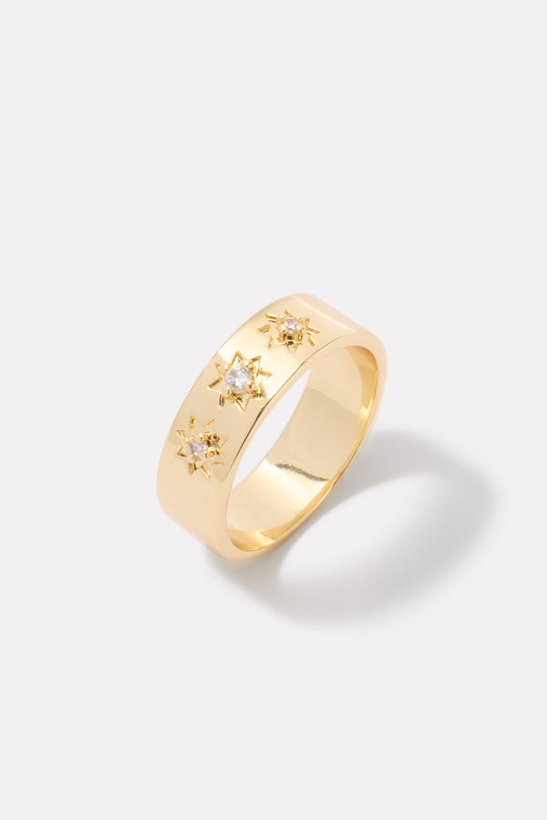 everve Attwell Flat Edge Ring Gold