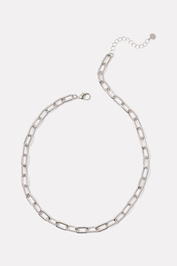 Everve Attwell Paperclip Chain Silver