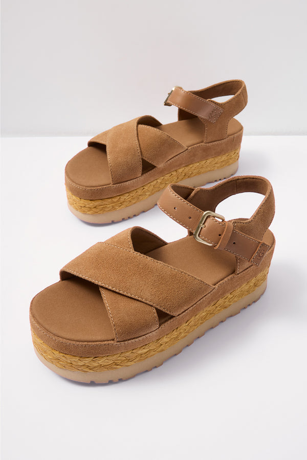 everve Aubrey Ankle Strap Chestnut