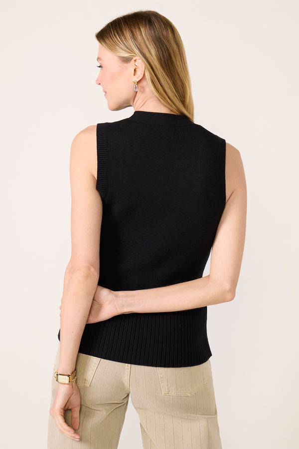 Everve Audra Cardigan Vest Noir