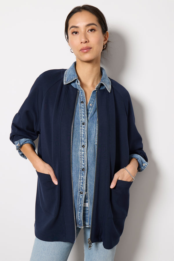 everve Augusta Zip Through Navy