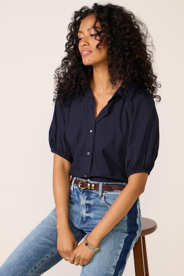 Everve Autumn Blouse Navy