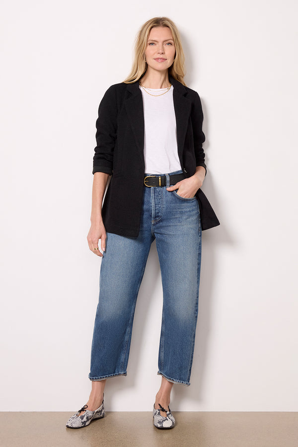 Everve Ava Textured Blazer Black