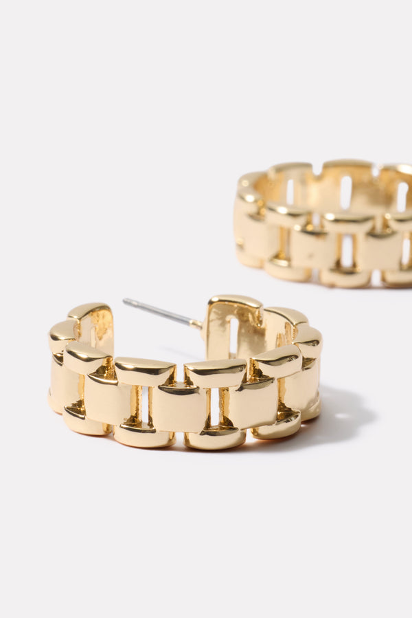 Everve Baldwin Hoop Earrings Gold