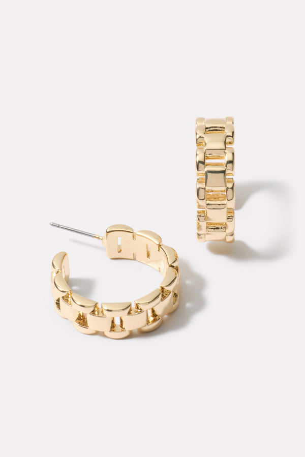 everve Baldwin Hoop Earrings Gold