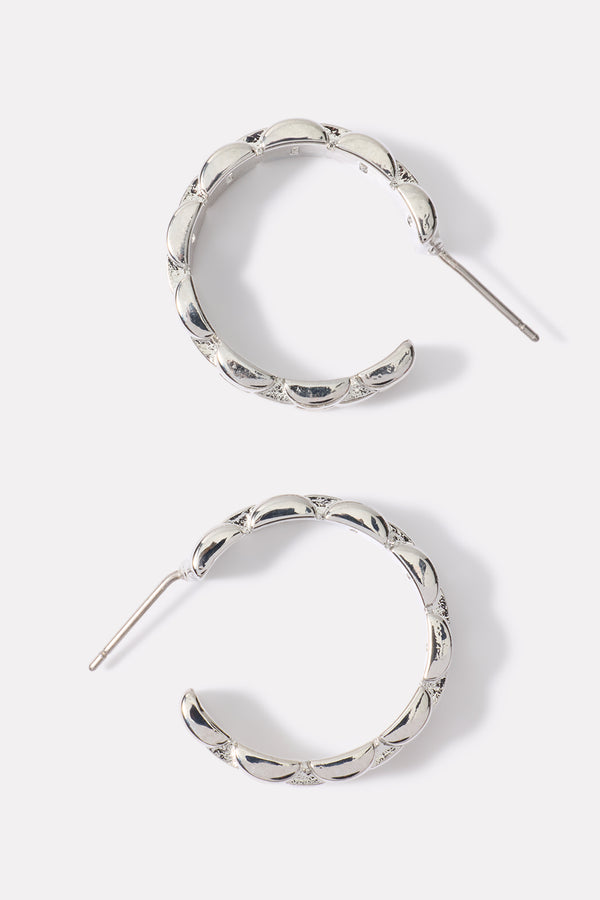 Everve Baldwin Hoop Earrings Silver