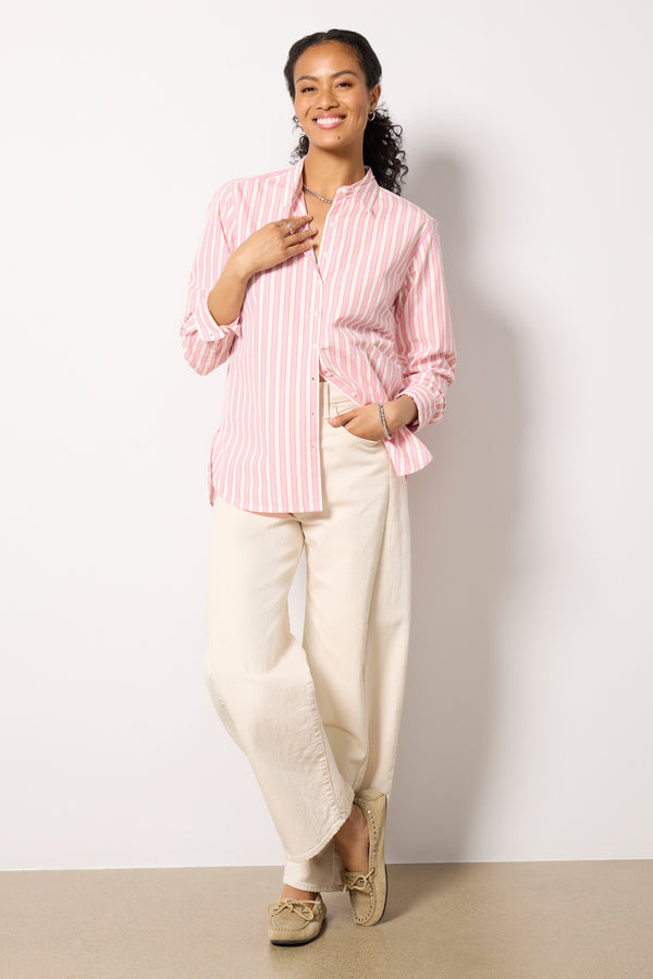 Everve Beau Shirt Pinksorbetstripe