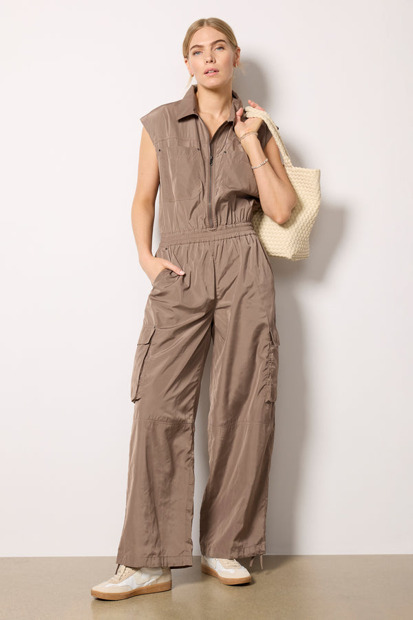 Everve Becca Jumpsuit Cedar