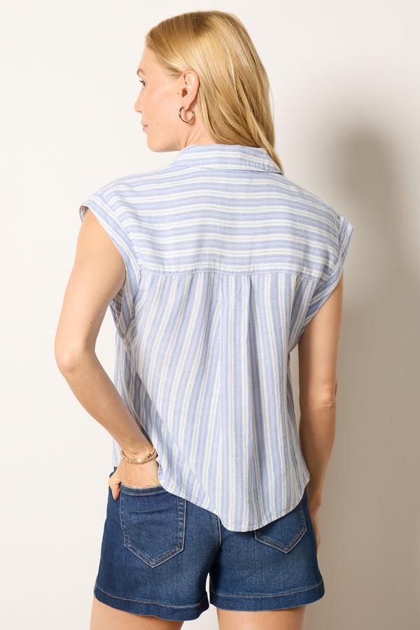 Everve Beckett Muscle Shirt Bluestripe