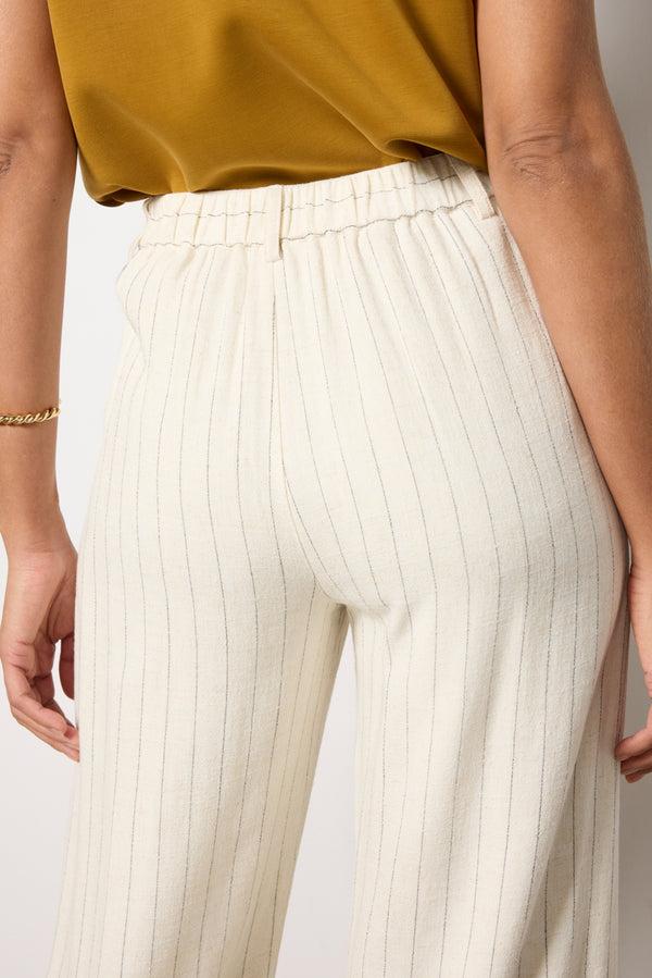Everve Bennett Pinstripe Pant Flax