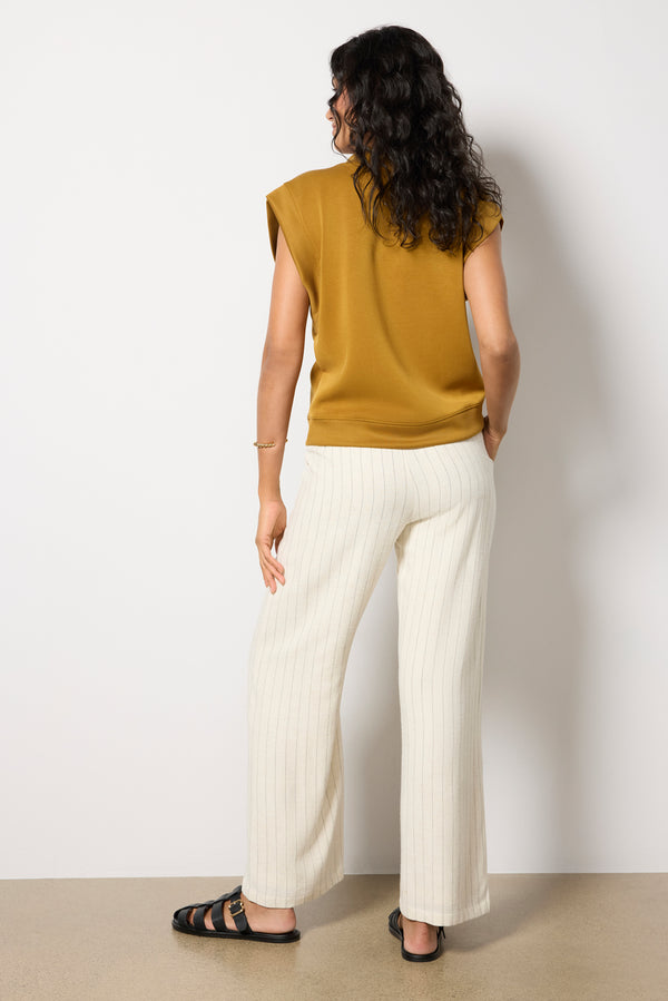 Everve Bennett Pinstripe Pant Flax